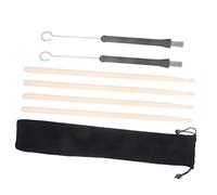 BESPORTBLE 1 Set Drumsticks and Wire Brush Set Maple Wooden Drumsticks with Drum Wire Brush for Beginner and Professional Drummers Convenient Velvet Storage Bag Included