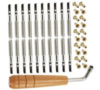 BESPORTBLE 1 Set Durable Lyre Harp Tuning Pegs and Accessories Includes String Pegs Tuning Pins and Wrench for Easy Musical Instrument Repairs and Maintenance