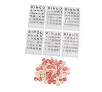 BESPORTBLE 1 Set Educational Russian Bingo Chess Game of Soviet Lotto Chess Develops Logical Thinking Concentration Safe for Smooth Shapes Design