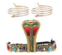 BESPORTBLE 1 set Elegant Snake Bracelet Set for Women Egyptian Costume Accessories with Headband Decorative Snake Bracelets for Themed Events and Cosplay Parties
