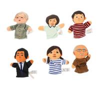 BESPORTBLE 1 Set Family of Six Finger Puppets Cloth Finger Cover for Interactive Storytelling and Playtime Fun Comfortable and Design Great for Development and Imagination