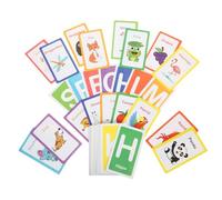 BESPORTBLE 1 Set Flash Cards Cartoon Learning Cards for English Alphabet Color Shape Recognition Portable Educational for Boys and Early Learning Cognitive Development