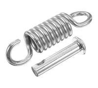 BESPORTBLE 1 Set Heavy Duty Swing Hangers Hooks Φ16*70 Pin Φ6.5*φ34*130 Extension Spring for Egg Chair Swing