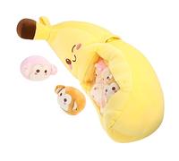 BESPORTBLE 1 Set Kawaii Banana Plush Pillow Soft Stuffed Fruit Doll for Bedroom Decor Cozy Hugging Cushion for Birthdays and Festivals Fluffy Plush for All Ages