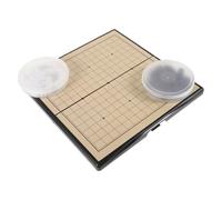 BESPORTBLE 1 Set Magnetic Go Game with Folding Board and Beginner Friendly Portable Chess for Learning and for Travel and Competitions