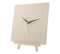 BESPORTBLE 1 Set Make Your Own Clock: DIY Wood Clock Kit with Hands/Movement Mechanisms & Stand - 9.8" Unfinished Face Dial for Blank Board Crafts Painting