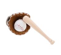 BESPORTBLE 1 Set Mini Baseball for Dollhouse Miniature Sports Kit with Bat Glove and Ball and Accessories for Pretend Play and Tiny House Decor