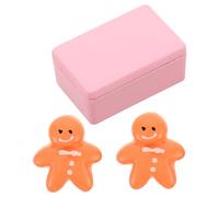 BESPORTBLE 1 Set Mini Gingerbread Man Cookie Toy Dollhouse Miniature Simulation Biscuits Food Model Christmas Scene Props For Xmas Holiday Decoration