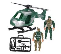 BESPORTBLE 1 Set Mini Helicopter Soldier Set for Boys Combat Playset with Soldier Figures Educational Intelligence for Imaginative Play and Parent Interaction Models