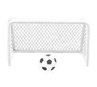 BESPORTBLE 1 Set Miniature Soccer Goal Set with Black White Soccer Ball Compact Dollhouse Football Gate for DIY Decor and Imaginative Play
