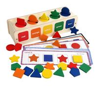 BESPORTBLE 1 Set Montessori Shape Sorting Box Wooden Fine Motor Skills for Age Safe and Smooth Surface for Shape Recognition and Hand Eye Coordination Engaging Learning Fun for Boys
