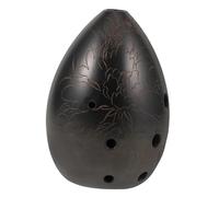 BESPORTBLE 1 Set Pear Shaped Xun Black Pottery Introductory Musical Instrument for Beginners Safe for Smooth Surface Beautiful Ethereal Sound Birthday