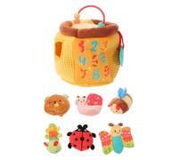 BESPORTBLE 1 Set Plush Animal Toys: Interactive Rattle Honey Pot House Playthings - Montessori Sound Sensory Toys for Infant Development Toddler Playset Fun