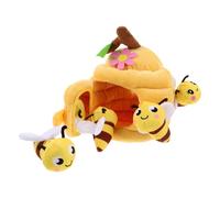 BESPORTBLE 1 Set Plush Beehive with Stuffed Bees - Mini Bees Sensory Play Toys and Openable Honeycomb - Toddler Activity Development Toy for Kids Birthday Classroom Prize