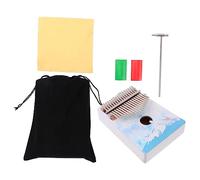 BESPORTBLE 1 Set Portable Kalimba Thumb Piano Keys Musical Instrument for Beginners Stylish Sky Blue Design Comfortable Arc Shape Crisp Sound Musical for