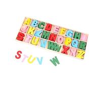 BESPORTBLE 1 Set Portable Wooden Alphabet Educational Craft Letters for Fun Learning Playthings for Home Kindergarten Develop Creativity Spelling Skills Premium Quality