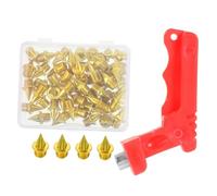 BESPORTBLE 1 Set Professional Sports Shoe Spikes with Wrench for Sprinting High Jump and Short Running Gold Carbon Tips Wrench