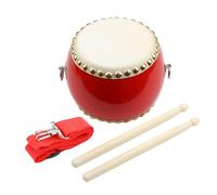 BESPORTBLE 1 Set Red Drum Percussion Musical Instrument with Sticks Eye Catching for Developing Music Skills Safe Durable for Young Musicians