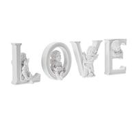 BESPORTBLE 1 Set Resin Love Letters Statue Decor Set Creative Valentine Ornaments for Wedding Engagement and Home Decoration Quality Material Smooth Finish No Assembly Required
