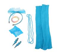 BESPORTBLE 1 Set Retro Neon Costume Accessories: 80s Party Outfit With Beaded Necklace Lace Headband Earrings Leg Warmers For Themed Disco Rave Festival Events
