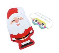 BESPORTBLE 1 Set Santa Clause Pinata Decoration Fun Christmas Party Prop with Eye Mask for Holiday Celebrations Unique Party Game Decor Fill with Candies Treats