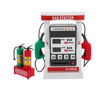 BESPORTBLE 1 Set Simulation Gas Station with Voice Prompt Multi Function Card Swiping Dual Digital Display for Interactive Play for Home and Learning