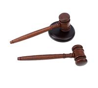 BESPORTBLE 1 Set Wooden Auction Gavel with Base Vintage Design Trial Hammer for Judges Lawyers and Auctioneers Made From Natural and Safe for Long Term Use