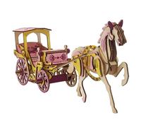 BESPORTBLE 1 Set Wooden Carriage Puzzle Educational Assemble for DIY Craft for Parents High Grade Model for Creative Imagination Easy to Build Required