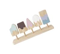 BESPORTBLE 1 Set Wooden Ice Cream Model Set for Fun Pretend Play Food to Boost Creativity and Social Skills Safe Premium for Imaginative Play for Multiplayer Games