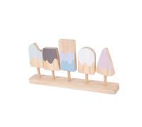 BESPORTBLE 1 Set Wooden Ice Cream Model Set for Pretend Play Smooth Wooden Material for Role Playing Social Skills Development Fun Educational Early Learning