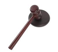 BESPORTBLE 1 Set Wooden Judge Gavel with Block for Auction Portable Judge Hammer for Costume and School Plays Sound Compact Design for Easy Storage