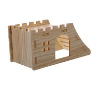 BESPORTBLE 1 Set Wooden Rat Hideout Wear Resistant Hamster House with for Small Pets Delicate Chinchilla Hideout Fun Activity Shelter for Play Rest