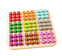 BESPORTBLE 1 Set Wooden Sudoku Arithmetic Game Preschool Educational Aid for Math Sudoku Board for Family Fun Intellectual Development for Group Play
