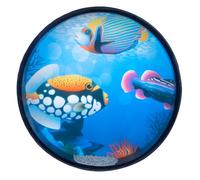 BESPORTBLE 10-Inch Underwater Cartoon Hand Drum Ocean-Themed Percussion Musical Instrument Educational Wood Drum for Boys and Girls Fun for Creative Play