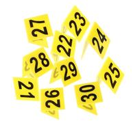 BESPORTBLE 10 pcs Acrylic Crime Scene Evidence Markers Triangle Table Number Signs Multipurpose Mystery Clue Game Decorations for Parties and Events