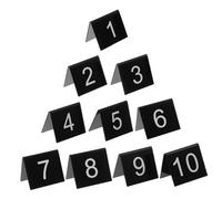 BESPORTBLE 10 pcs Acrylic Triangle Number Markers for Tables Crime Scene Evidence Signs Sturdy Number Markers for Detective Games and Event Decoration