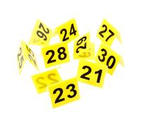 BESPORTBLE 10 pcs Crime Scene Evidence Markers Table Number Signs Triangle Number Markers Black for Theme Party Decoration and Mystery Game Accessories