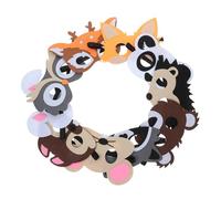 BESPORTBLE 10 Pcs Jungle Animal Felt Masks for Party Adjustable Rope Comfortable Forest Theme Halloween Christmas Costume Supplies with Deer Hedgehog Panda Mouse Raccoon Owl Rabbit Bear Fox