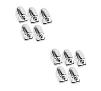 BESPORTBLE 10 Pcs Lugs for Snare Replacement Lug Locks for Snare Drum Claw Hook Drum Tube Ear Claw Key Percussion Hooks Connector Parts Silver