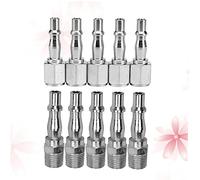 BESPORTBLE 10 PCS/Sets 1/4 BSP Mini Screw Air Compressor Quick Connectors Pneumatic Tube Connectors for Tools
