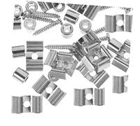 BESPORTBLE 10 Set of Silver Metal Guitar String Trees Retainer Guides with Screws for Electric Guitar Lightweight and Easy to Use Press String Retainers