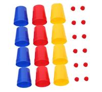 BESPORTBLE 10 Sets Magician Cups and Balls Trick Props Kit Small Three Cup Set for Birthday Parties Family Gatherings and Stage Performances with Creative Illusion Accessories