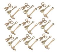 BESPORTBLE 10 Sets Miniature Alloy Repair Tools for Dollhouse Crafting Realistic Wrench Hammer Scissors Mini Tool for Hobbyists DIY Mini House Decoration and Layout