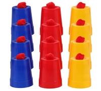 BESPORTBLE 10 Sets Trick Cups and Knitted Balls Kit for Teens Beginners Lightweight Portable Tools for Stage Performances Parties and Family Events
