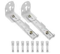 BESPORTBLE 10 Sets White Curtain Track Wall Brackets Adjustable Spans and Fast Attachment, Iron and Abs Material Curtain Track Mounting Hardware for Living Spaces and Work Environments