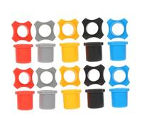 BESPORTBLE 10 sets Wireless Microphone Anti-slip Rubber Sleeves Handheld Mic Grip Rings for Conference Stage Performance News Interview Protection in Gray Orange Black Red