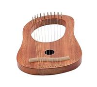 BESPORTBLE 10 String Portable String Lyre Harp Handheld Musical Instrument Kit with Smooth Polished Body Warm Sweet Tone Resonant Sustain for Beginners and Music Lovers