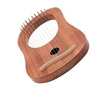 BESPORTBLE 10 String Portable String Lyre Harp with Durable Wood Body Smooth Polished Surface Resonant Sound for Beginners and Music Enthusiasts