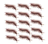 BESPORTBLE 100 Pcs Brown Realistic Fake Centipede Prank PVC Halloween April Fools Day Tricky Props for Spooky Haunted House Decoration and Practical Jokes