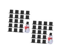 BESPORTBLE 100 pcs Christmas Mini Top Hats DIY Decorative Miniature Snowman Hats Party Supplies for Doll Crafting Black